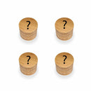 Beer and Wine Phrases Round Custom Engraved Bamboo Coaster Set