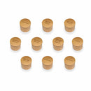 Beer and Wine Phrases Round Custom Engraved Bamboo Coaster Set