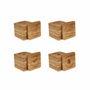 Dark Ale Names Square Custom Engraved Bamboo Coaster Set