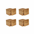 Dark Ale Phrases Square Custom Engraved Bamboo Coaster Set