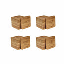 Dark Ale Phrases Square Custom Engraved Bamboo Coaster Set