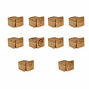 Simple Phrases Square Custom Engraved Bamboo Coaster Set