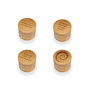Simple Phrases Round Custom Engraved Bamboo Coaster Set