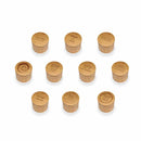 Simple Phrases Round Custom Engraved Bamboo Coaster Set