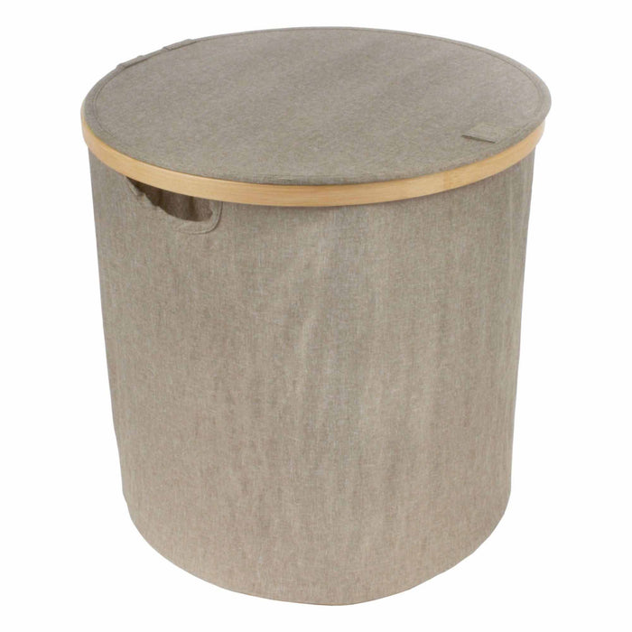 bamboomn Circular Medium Bamboo Hampers with Lid