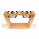 Bamboo Pet Feeder Stand