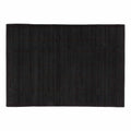 Bamboo Slat Placemat with Fabric Border Black