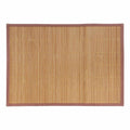 bamboo slate placemats with fabric border brown with brown border