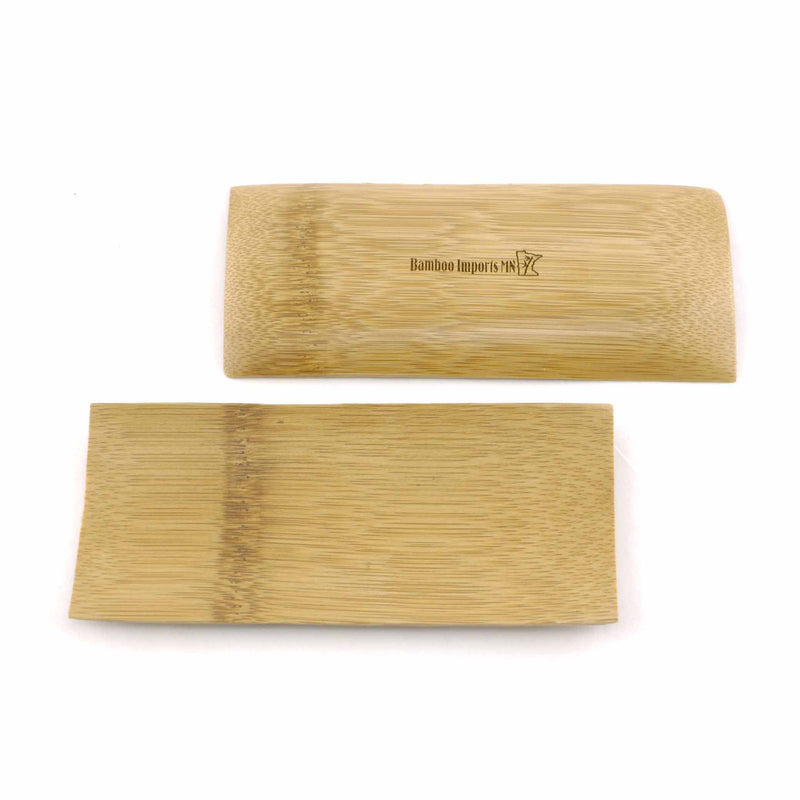 Small Solid Bamboo Dishes - 5.9" x 2.6" Rectangle - Sharp Edge/ Oval