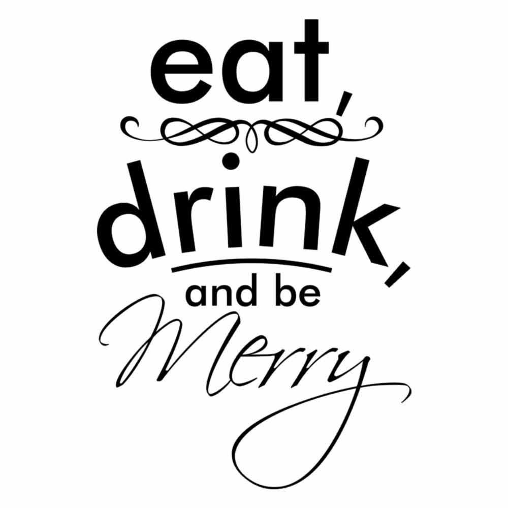 Eat, Drink, Be Merry Custom Engraved Serving Spoon