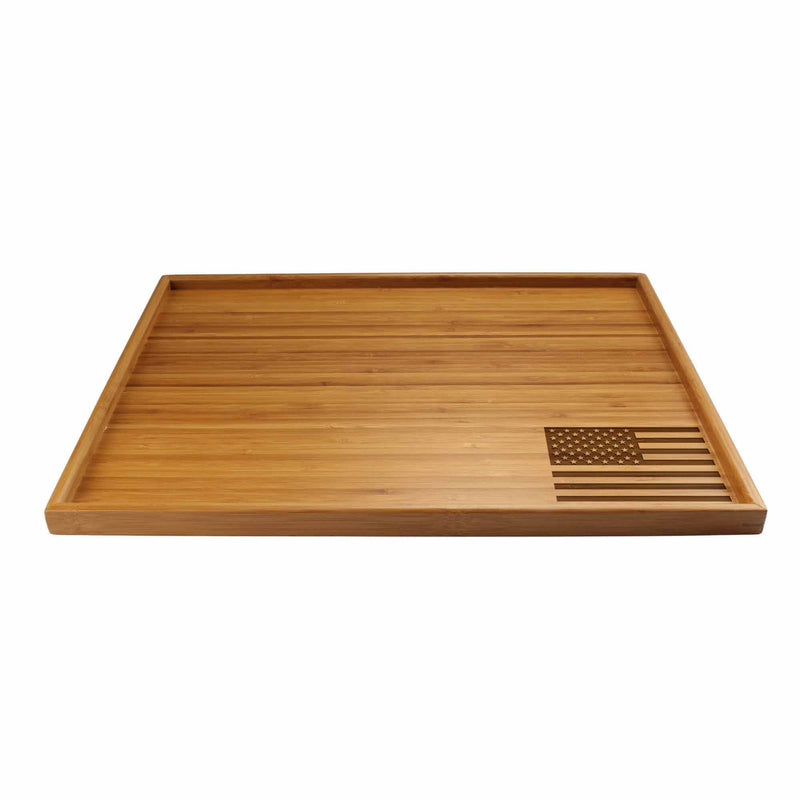 Custom Engraved Bamboo Serving Tray - American Flag