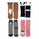 Animal Non-Slip Fuzzy Crew  Socks