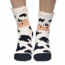 Animal Non-Slip Fuzzy Crew  Socks