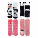Animal Non-Slip Fuzzy Crew  Socks