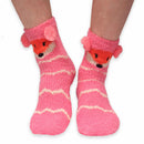 Animal Non-Slip Fuzzy Crew  Socks