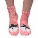 Animal Non-Slip Fuzzy Crew  Socks