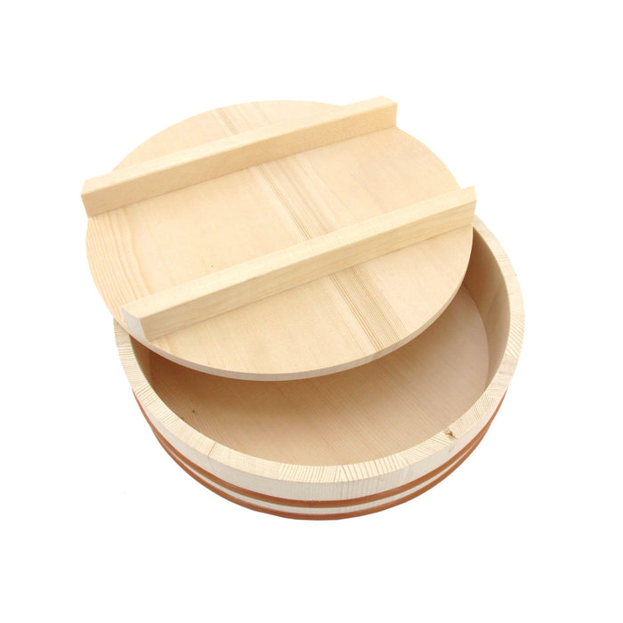 bamboomn Hangiri Sushi Oke Rice Mixing Tub with Lid