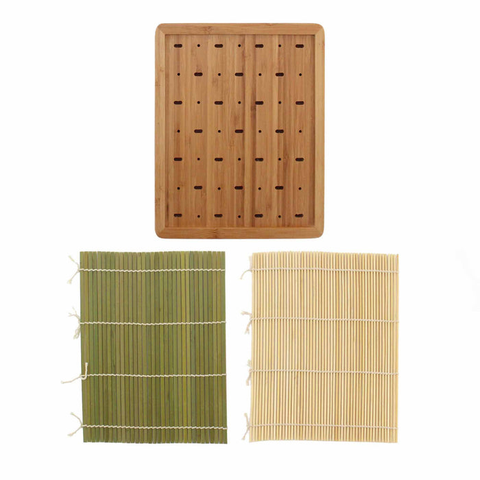 bamboomn Bamboo Sushi Tray Skewer Holder