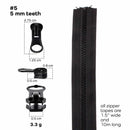 Plastic Zipper Tape with Delrin Locking Pulls