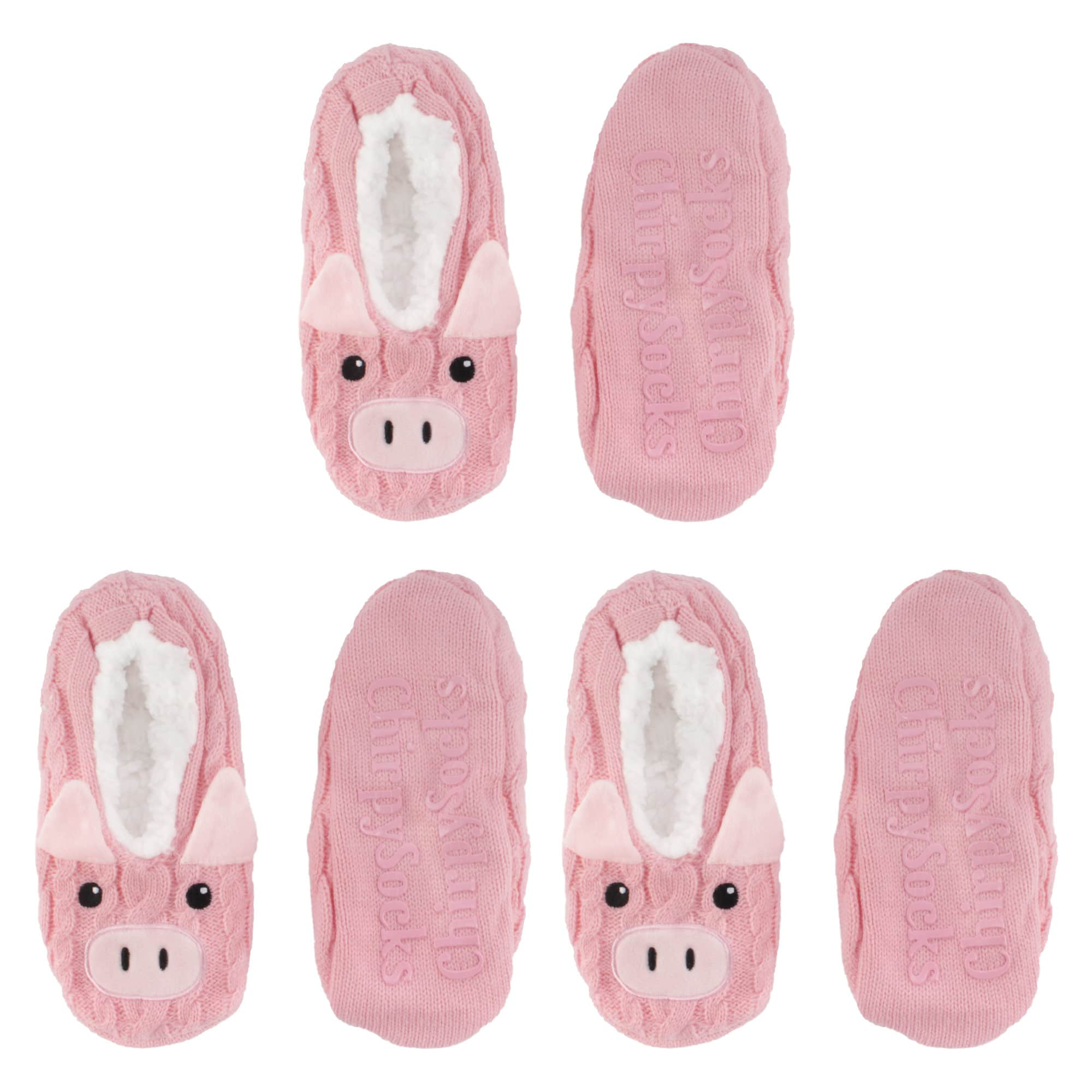 pig slipper socks fuzzy
