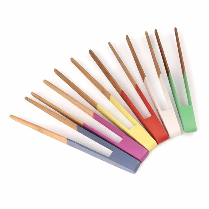 bamboomn Reusable Colored 'A' Tongs Set