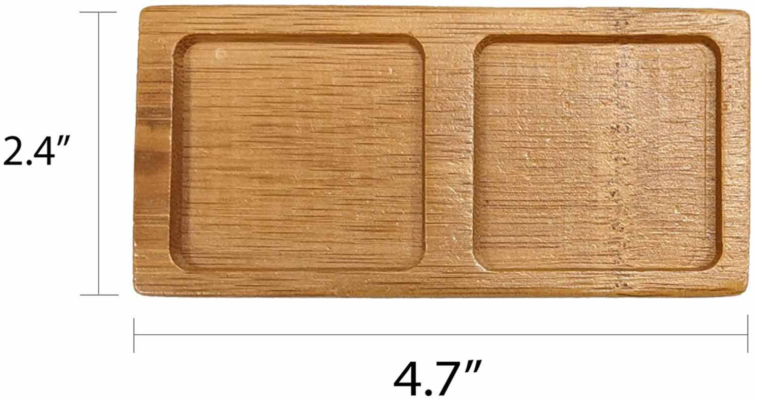 Deep Square Small Bamboo Dishes