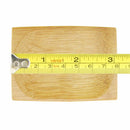 Small Solid Bamboo Dishes - 3.1" x 2.4" Rectangle - Oval Indented
