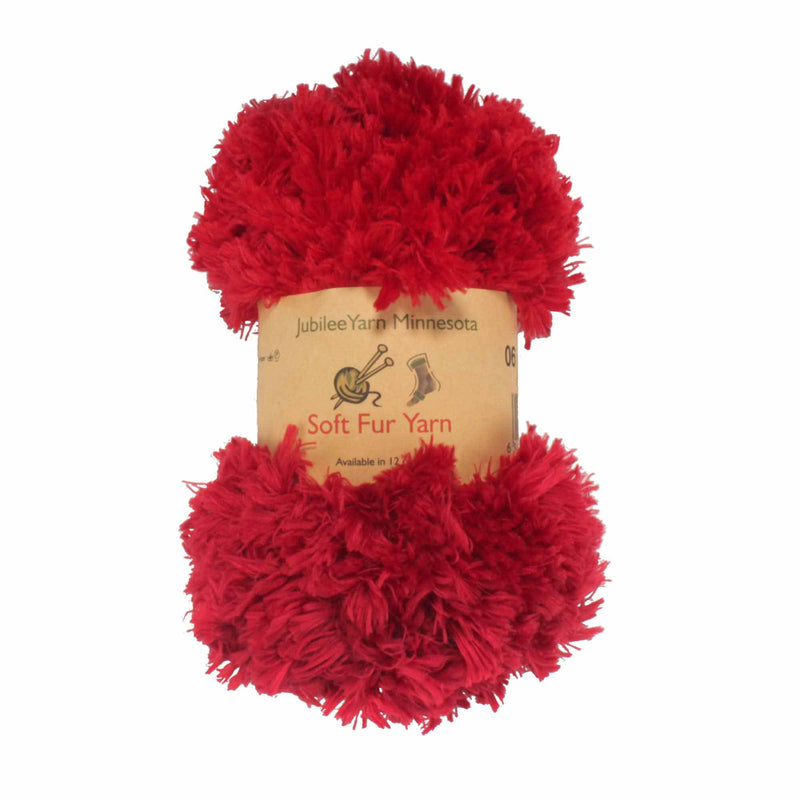  Red DIY Faux Fox Fur Yarn 100g/0.22lb Super Soft Fur