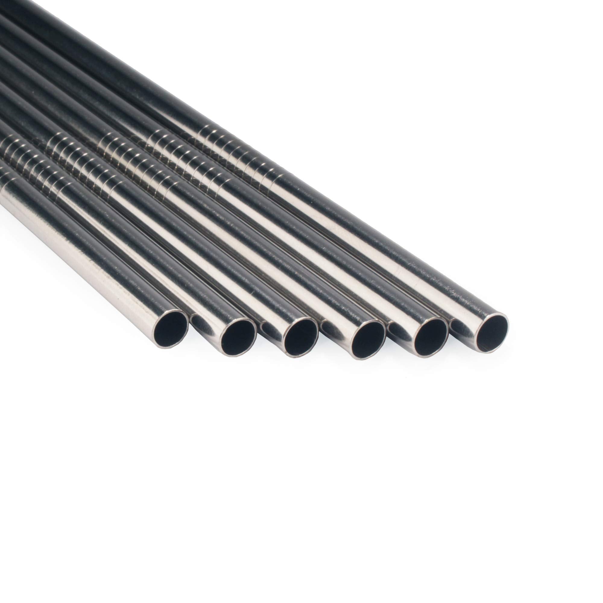 Stainless Steel Reusable Drinking Straw w/ Cleaning Brush Close up