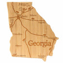 State Silhouette Engraved with Map: Various States