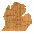 State Silhouette Engraved with Map: Various States