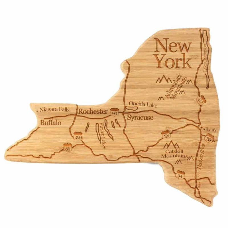 State Silhouette Engraved with Map - Various States