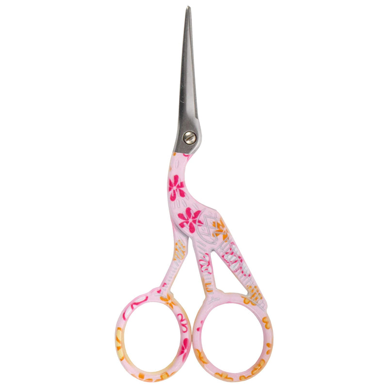 Pink, sharp, pointed tip scissors