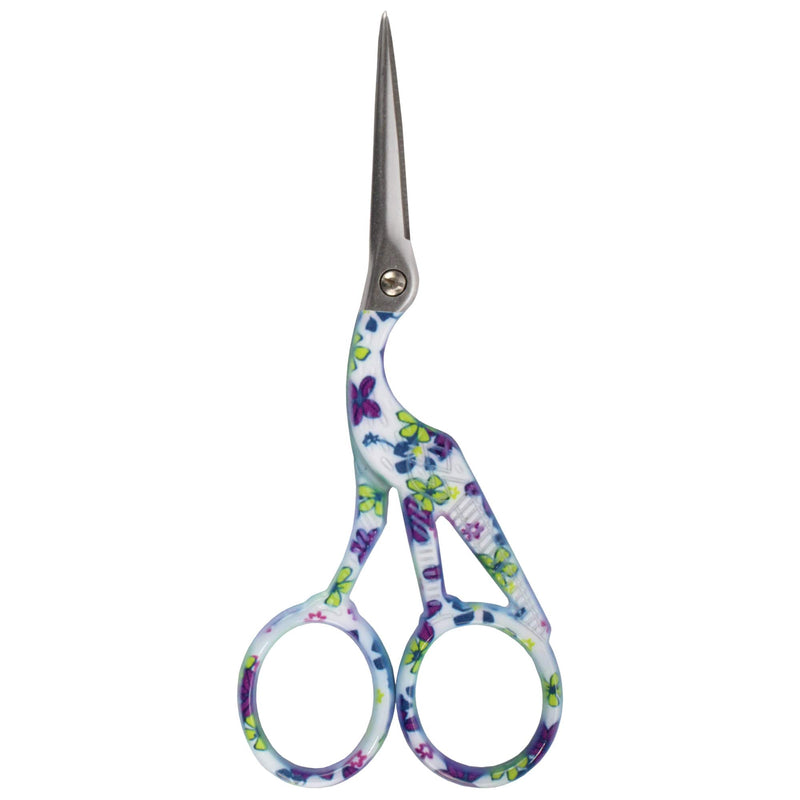 Purple, sharp, pointed tip scissors