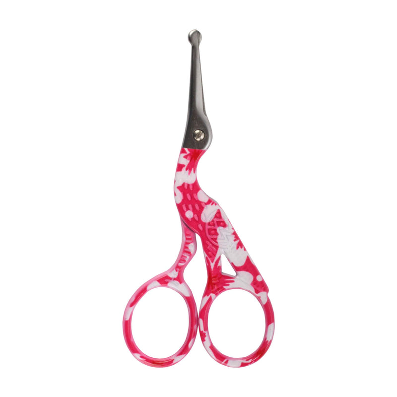 Red, rounded tip scissors