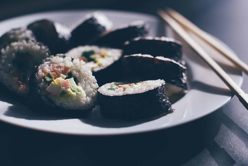 Sushi Oke Tub (Hangiri) with Sushi Making Accessory Pack - 5 Pcs set