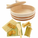 19pc Sushi Oke Tub with Lid Hangiri Sushi Making Set