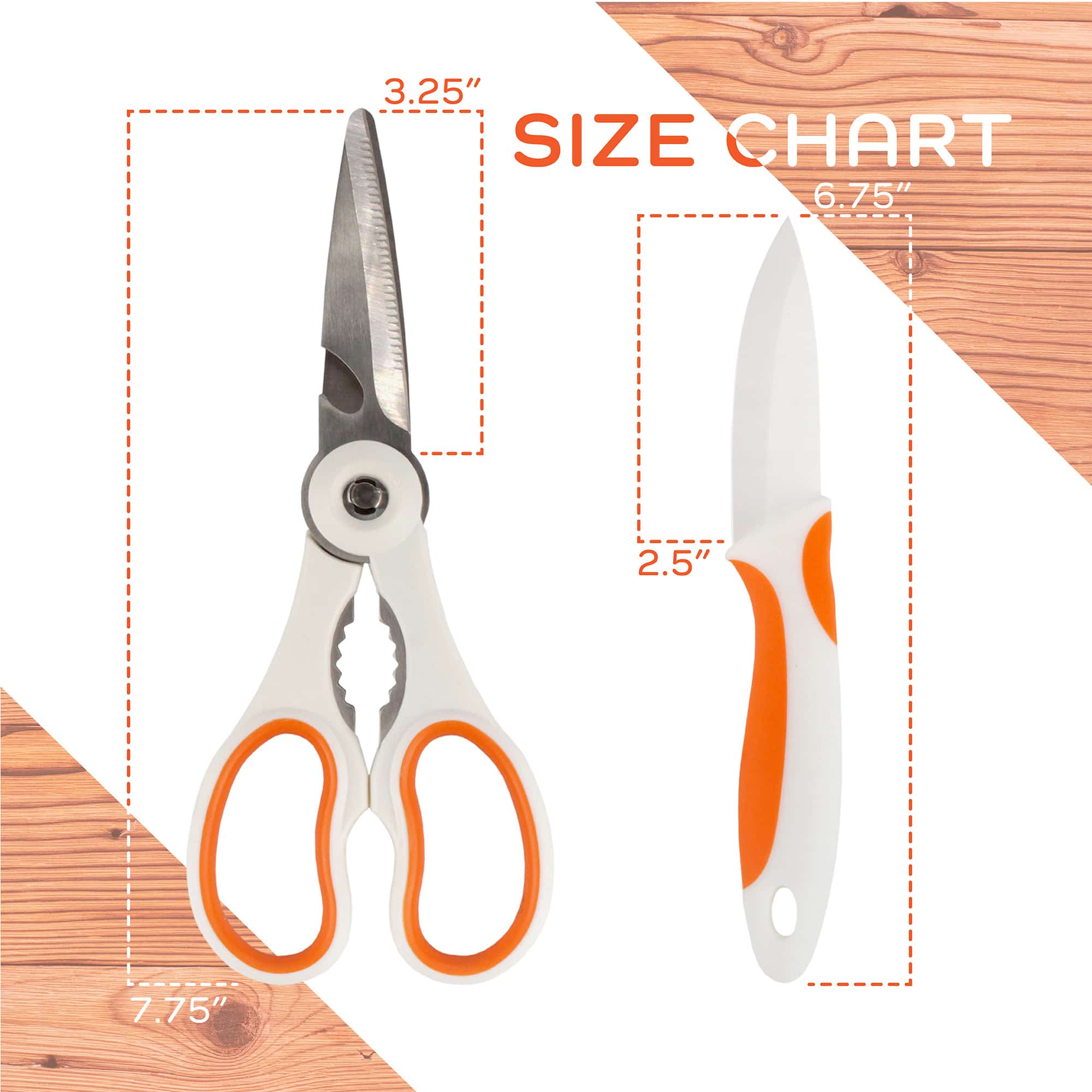4-in-1 Kitchen Shears Set with Paring Knife