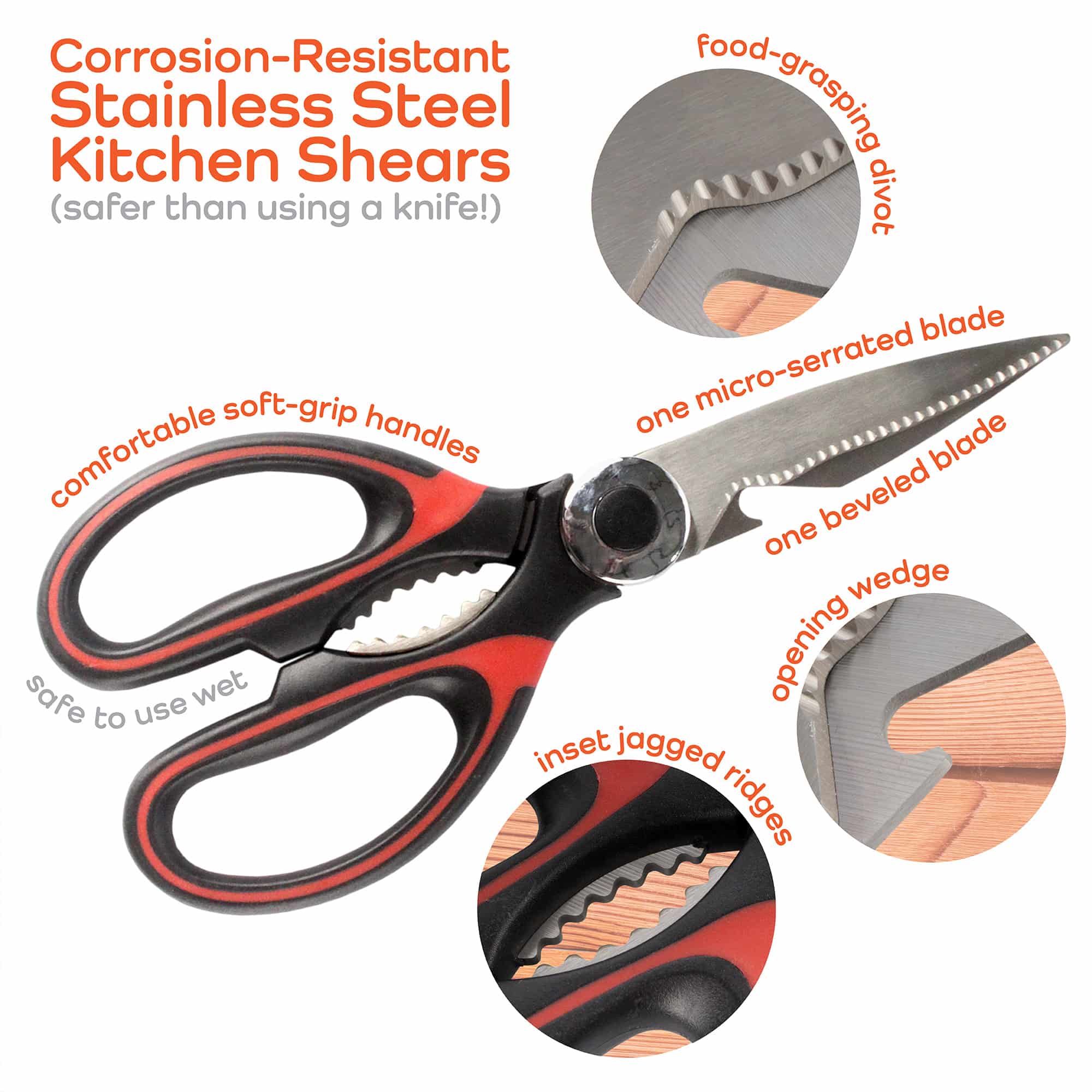 5-in-1 Kitchen Shears Set with Food Peeler