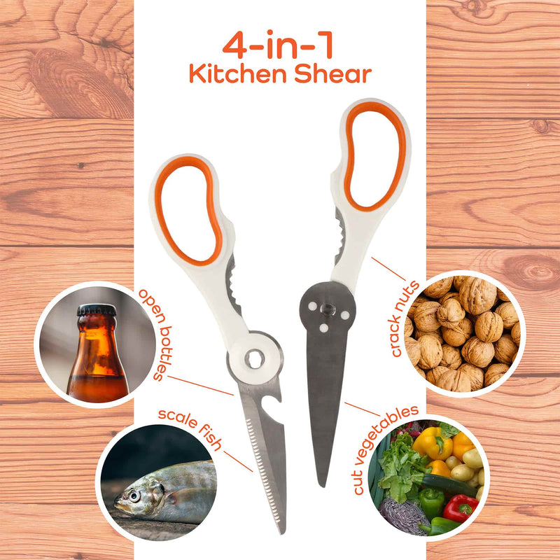 4-in-1 Kitchen Shears Set with Paring Knife