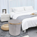 Circular Medium Bamboo Hampers with Lid