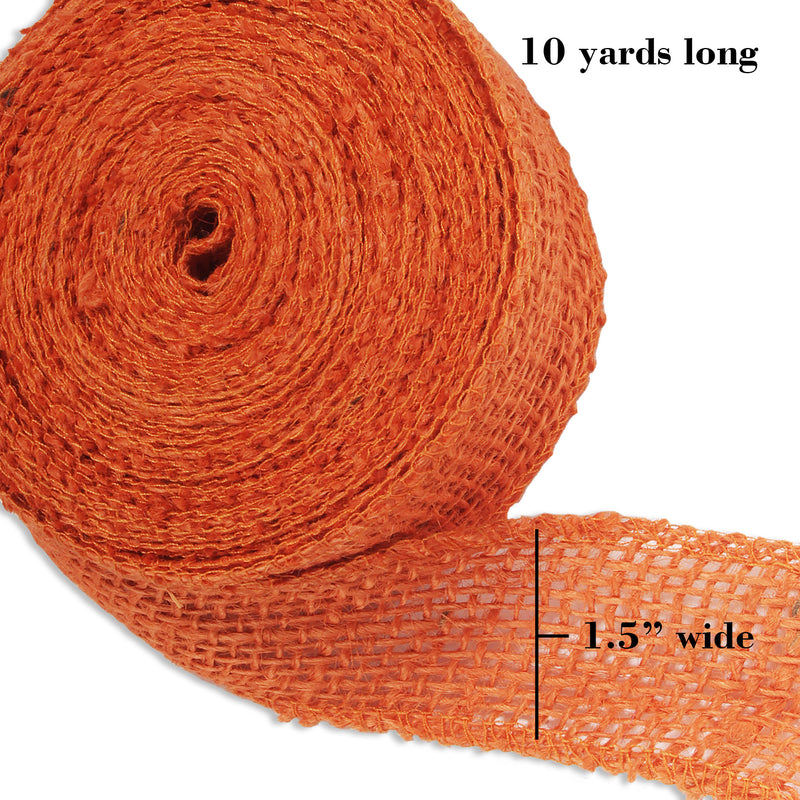 1.5 inch wide 10 yards long burlap ribbon dimensions