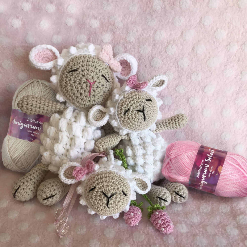 Knit fun amigurumi dolls with this super soft yarn.