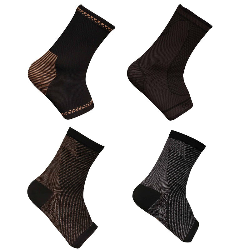 Copper D Ankle Sleeves come in a variety of colors and sizes