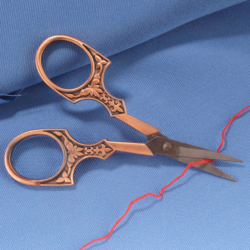 Embroidery Scissors with Decorative Antique Style Handles Cutting String