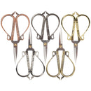 Embroidery Scissors with Chinese Inspired Handles Bronze, Copper, Gold, Silver, Gunmetal