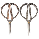 Embroidery Scissors with Delicate Rose Handles Copper, Gunmetal
