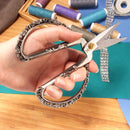 Embroidery Scissors with Delicate Rose Handles In hand