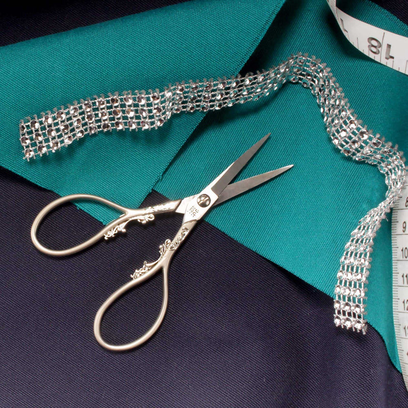 Embroidery Scissors with Decorative Srollwork Motif Handles Arts and Crafts