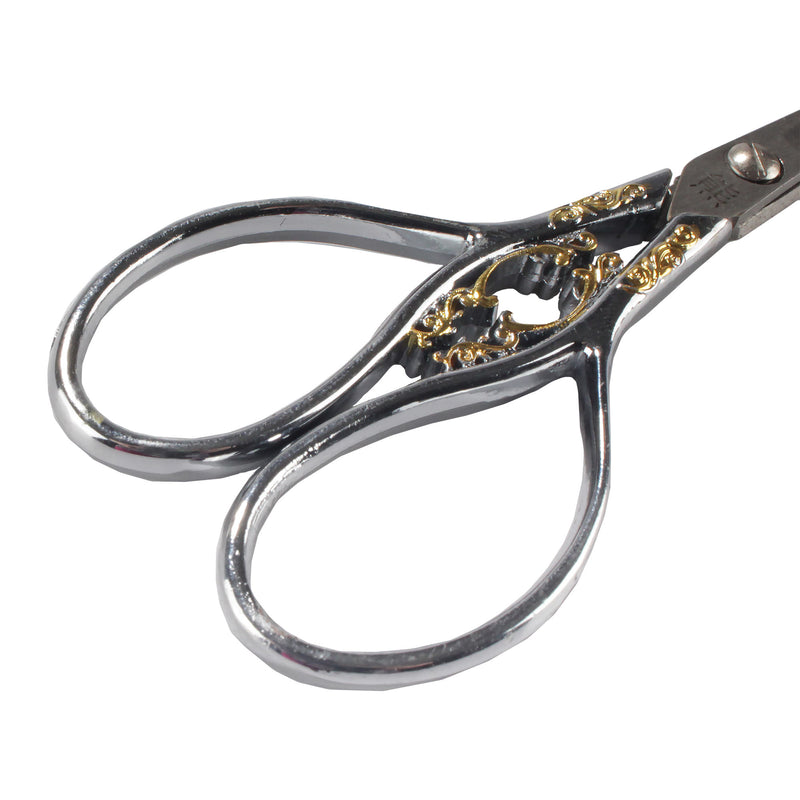 Embroidery Scissors with Decorative Scrollwork Motif Handles
